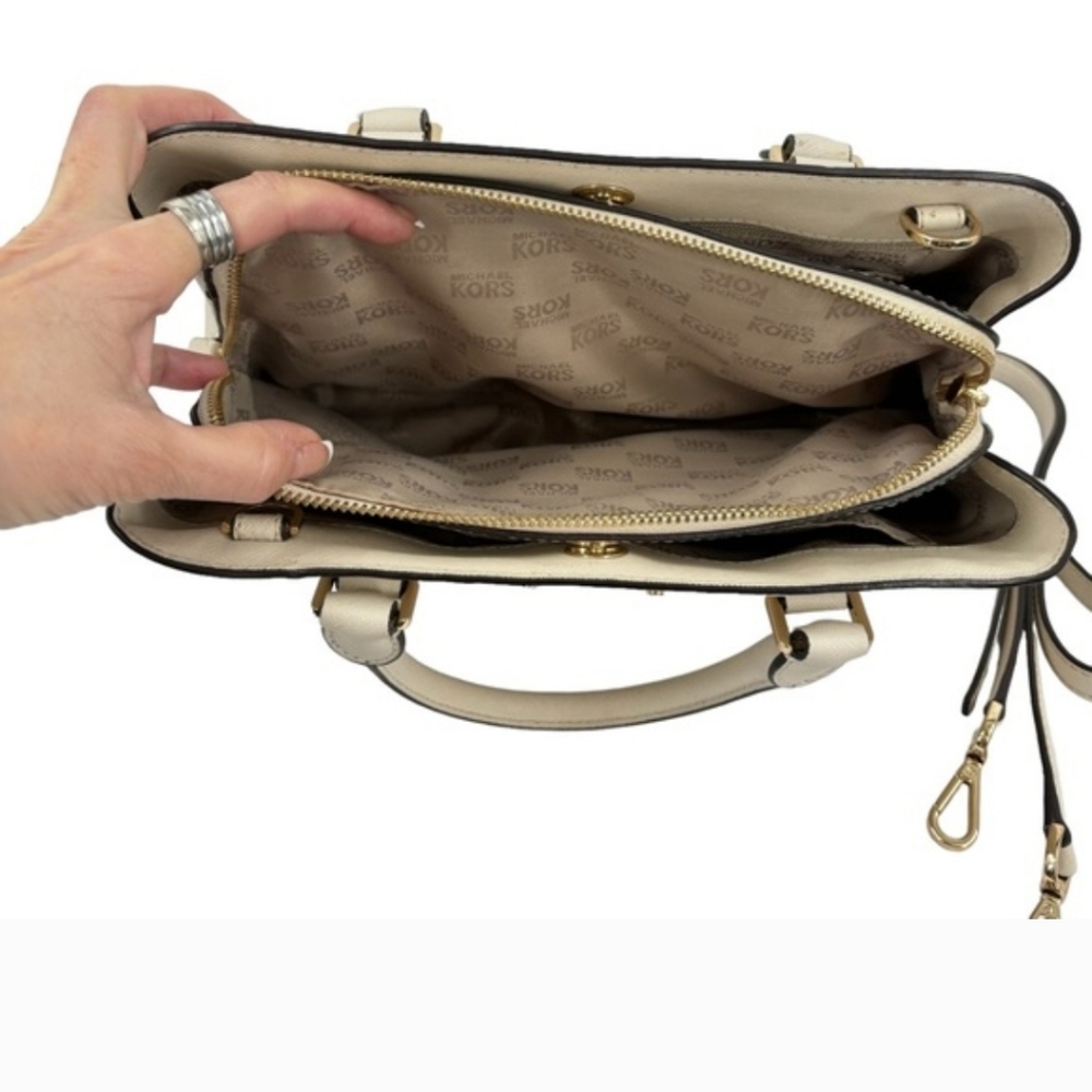 Michael Kors Kellen Leather Satchel Crossbody Bag - Picture 10 of 10